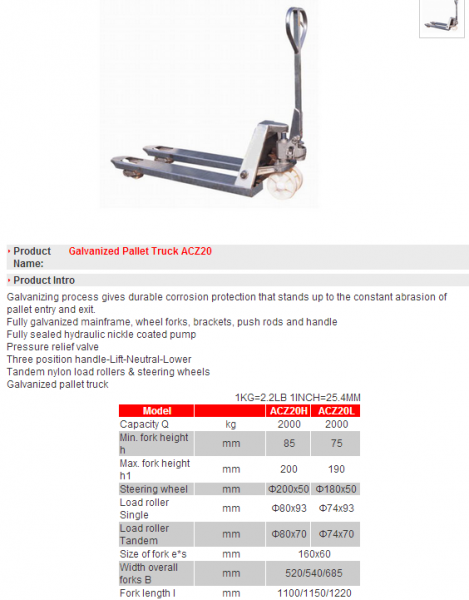 Hand Pallet Truck