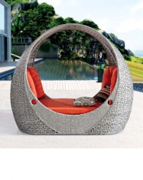 Outdoor Rattan Round Sunbed (JS-1029CL )