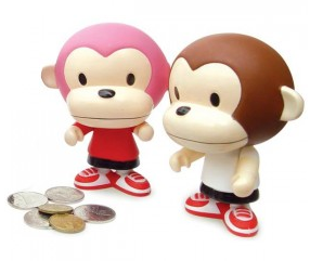 Novelty monkey bank