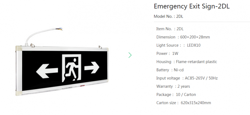 Emergency Exit Sign